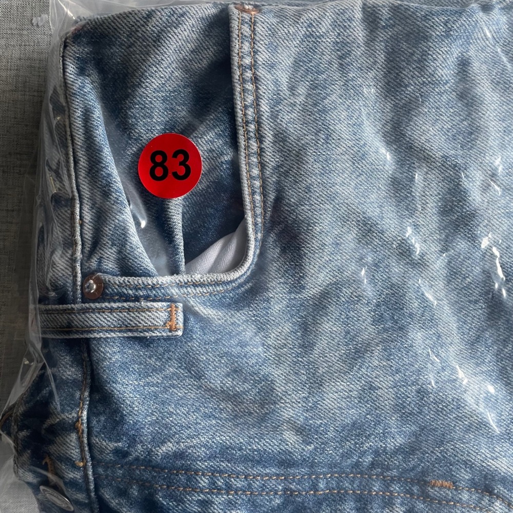 Free People Distressed High Waisted Straight Leg Jeans Womens Size 28 Blue - Picture 14 of 15